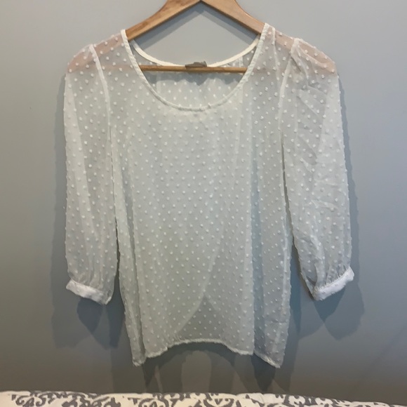 Sheer Cream Urban Outfitters blouse - Picture 1 of 3